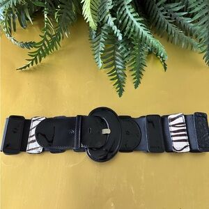 Black and White Wide Belt